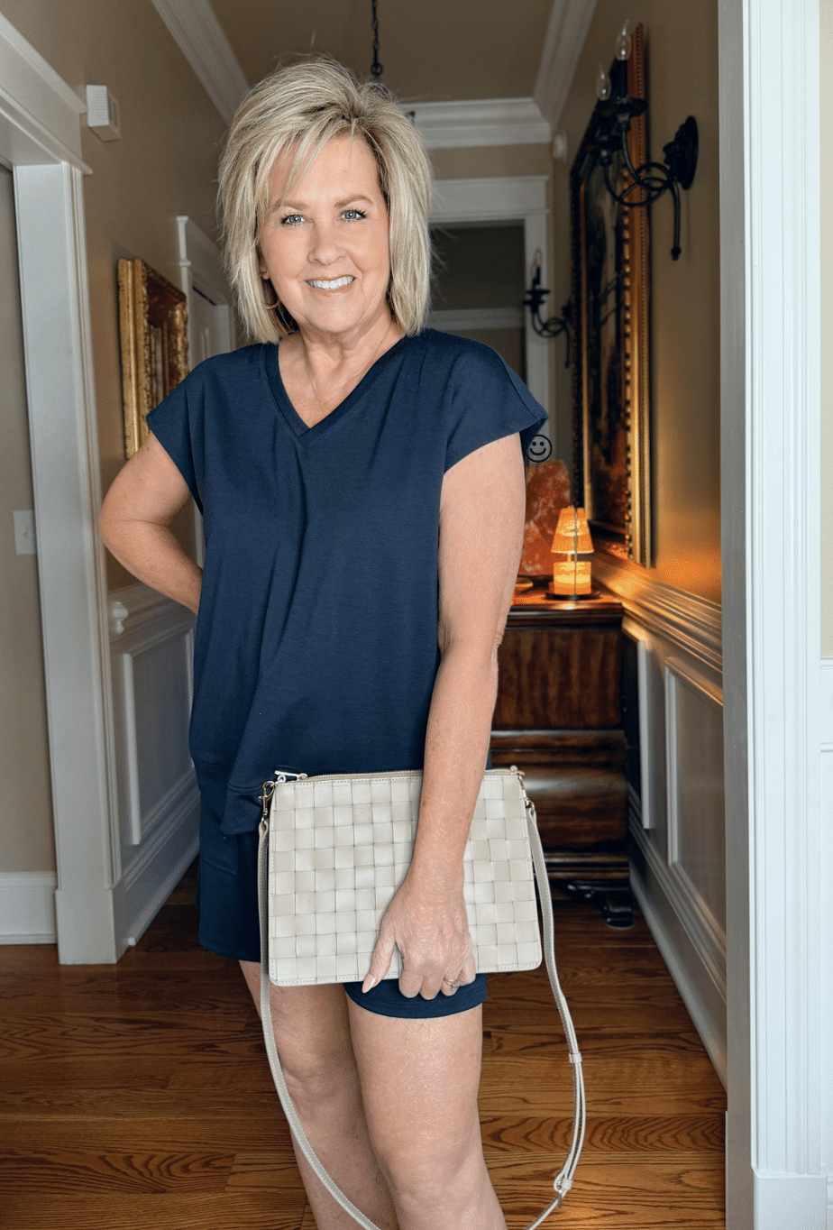 Quince Bags I Own - Versatile crossbody styled as clutch with woven leather finish